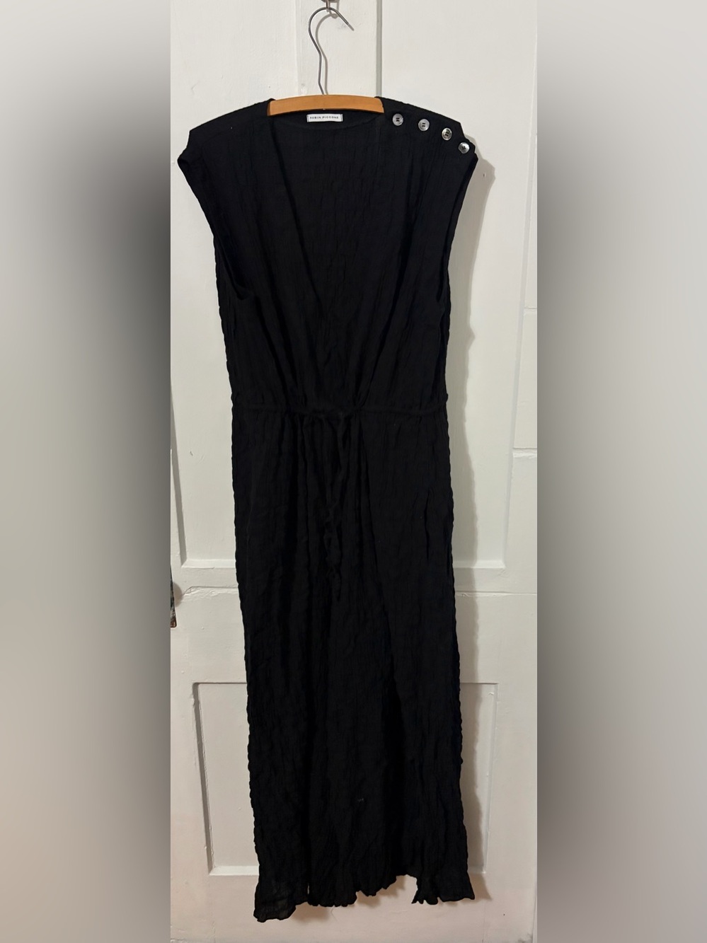 Robin Piccone
 Textured Stretch Cotton Wide-Leg Jumpsuit